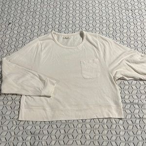 Madewell Cream Large Cotton Basic Long Sleeve